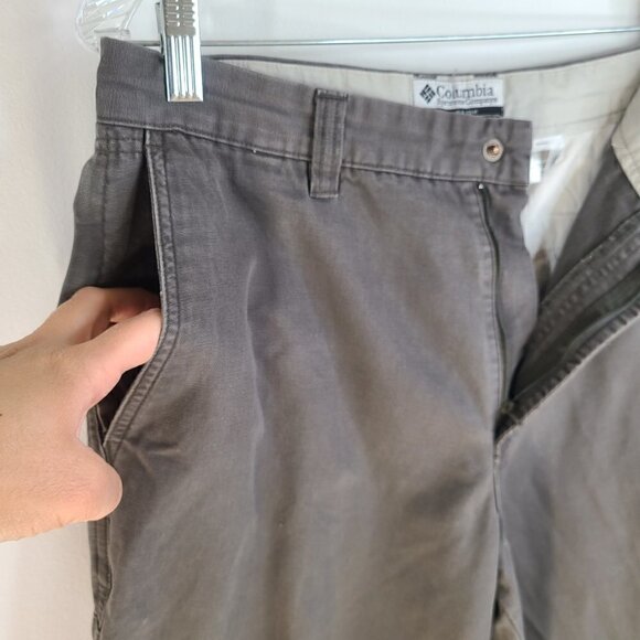 Columbia Rugged Outdoors Sportswear Canvas Pants Gray Mens 33 X 30 - Picture 4 of 8
